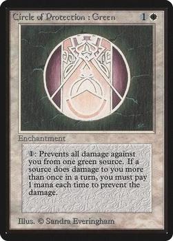 1993 Magic the Gathering Beta #NNO Circle of Protection: Green Front
