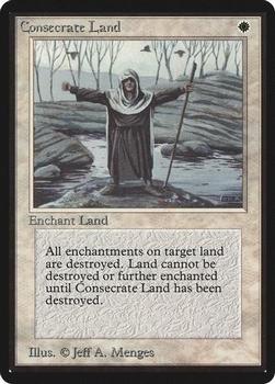 1993 Magic the Gathering Beta #NNO Consecrate Land Front