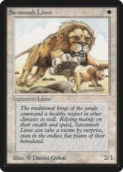 1993 Magic the Gathering Beta #NNO Savannah Lions Front