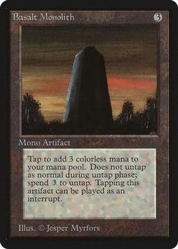 1993 Magic the Gathering Beta #NNO Basalt Monolith Front