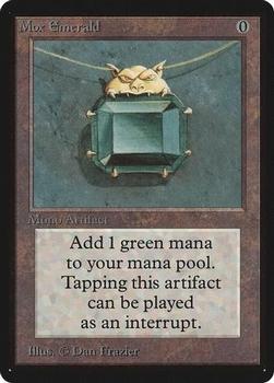 1993 Magic the Gathering Beta #NNO Mox Emerald Front