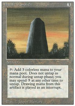 1994 Magic the Gathering Revised Edition #NNO Basalt Monolith Front