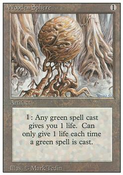 1994 Magic the Gathering Revised Edition #NNO Wooden Sphere Front