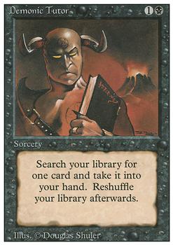 1994 Magic the Gathering Revised Edition #NNO Demonic Tutor Front