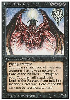 1994 Magic the Gathering Revised Edition #NNO Lord of the Pit Front