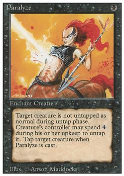 1994 Magic the Gathering Revised Edition #NNO Paralyze Front