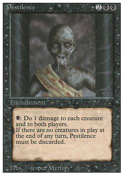 1994 Magic the Gathering Revised Edition #NNO Pestilence Front