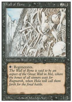 1994 Magic the Gathering Revised Edition #NNO Wall of Bone Front