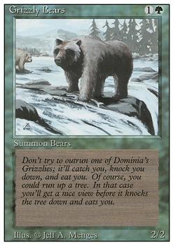 1994 Magic the Gathering Revised Edition #NNO Grizzly Bears Front