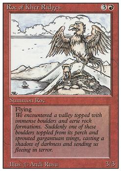 1994 Magic the Gathering Revised Edition #NNO Roc of Kher Ridges Front
