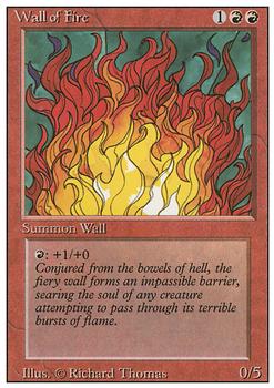 1994 Magic the Gathering Revised Edition #NNO Wall of Fire Front