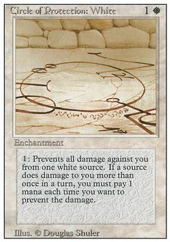 1994 Magic the Gathering Revised Edition #NNO Circle of Protection: White Front