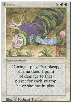 1994 Magic the Gathering Revised Edition #NNO Karma Front