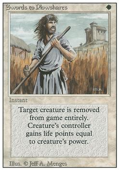 1994 Magic the Gathering Revised Edition #NNO Swords to Plowshares Front