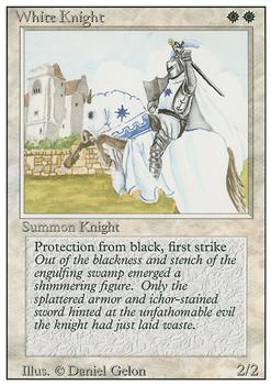 1994 Magic the Gathering Revised Edition #NNO White Knight Front