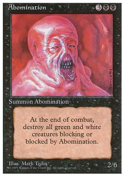 1995 Magic the Gathering 4th Edition #NNO Abomination Front