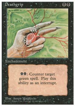 1995 Magic the Gathering 4th Edition #NNO Deathgrip Front