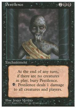 1995 Magic the Gathering 4th Edition #NNO Pestilence Front