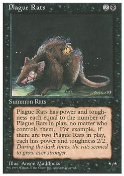1995 Magic the Gathering 4th Edition #NNO Plague Rats Front
