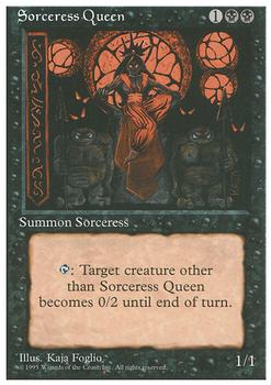 1995 Magic the Gathering 4th Edition #NNO Sorceress Queen Front