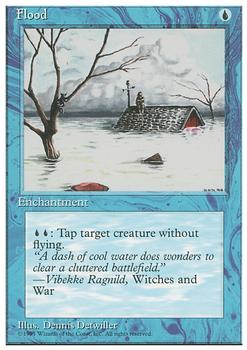 1995 Magic the Gathering 4th Edition #NNO Flood Front