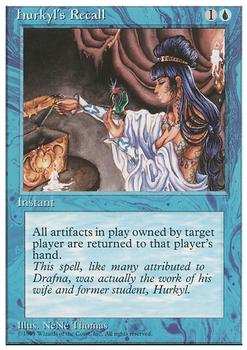 1995 Magic the Gathering 4th Edition #NNO Hurkyl's Recall Front