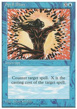 1995 Magic the Gathering 4th Edition #NNO Spell Blast Front