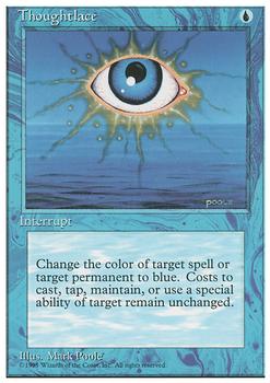 1995 Magic the Gathering 4th Edition #NNO Thoughtlace Front