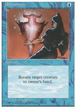 1995 Magic the Gathering 4th Edition #NNO Unsummon Front
