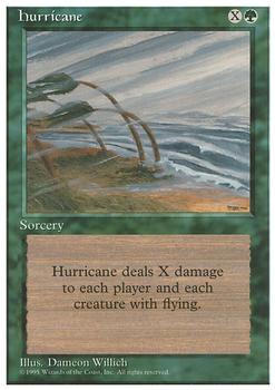 1995 Magic the Gathering 4th Edition #NNO Hurricane Front