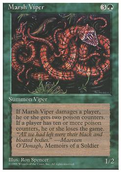 1995 Magic the Gathering 4th Edition #NNO Marsh Viper Front