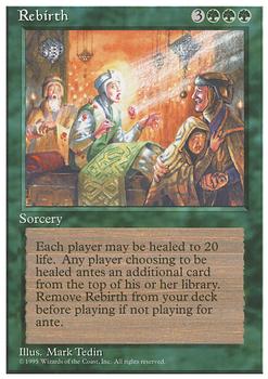 1995 Magic the Gathering 4th Edition #NNO Rebirth Front