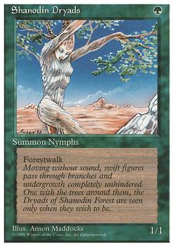 1995 Magic the Gathering 4th Edition #NNO Shanodin Dryads Front