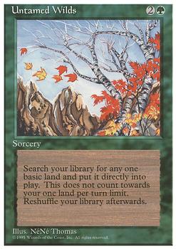 1995 Magic the Gathering 4th Edition #NNO Untamed Wilds Front