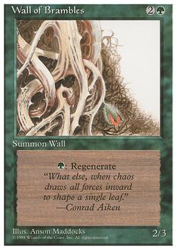 1995 Magic the Gathering 4th Edition #NNO Wall of Brambles Front