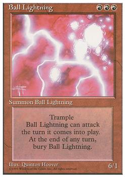 1995 Magic the Gathering 4th Edition #NNO Ball Lightning Front