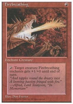 1995 Magic the Gathering 4th Edition #NNO Firebreathing Front