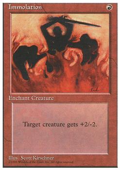 1995 Magic the Gathering 4th Edition #NNO Immolation Front