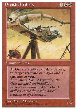 1995 Magic the Gathering 4th Edition #NNO Orcish Artillery Front