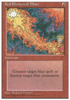 1995 Magic the Gathering 4th Edition #NNO Red Elemental Blast Front