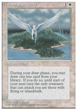 1995 Magic the Gathering 4th Edition #NNO Island Sanctuary Front