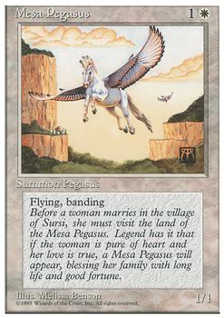 1995 Magic the Gathering 4th Edition #NNO Mesa Pegasus Front