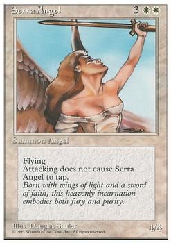 1995 Magic the Gathering 4th Edition #NNO Serra Angel Front