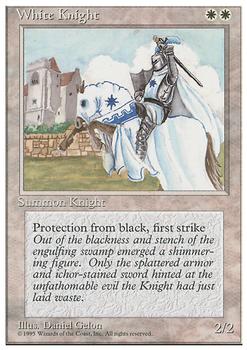 1995 Magic the Gathering 4th Edition #NNO White Knight Front