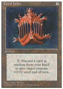1995 Magic the Gathering 4th Edition #NNO Coral Helm Front