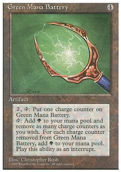 1995 Magic the Gathering 4th Edition #NNO Green Mana Battery Front