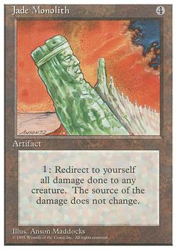 1995 Magic the Gathering 4th Edition #NNO Jade Monolith Front