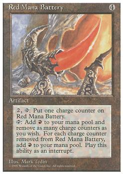 1995 Magic the Gathering 4th Edition #NNO Red Mana Battery Front