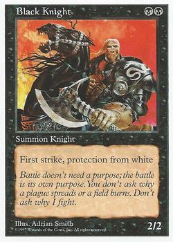 1997 Magic the Gathering 5th Edition #NNO Black Knight Front