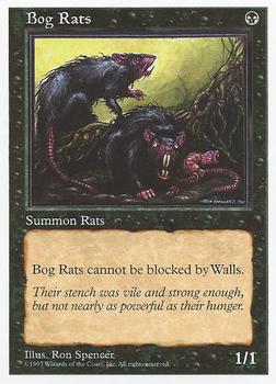 1997 Magic the Gathering 5th Edition #NNO Bog Rats Front